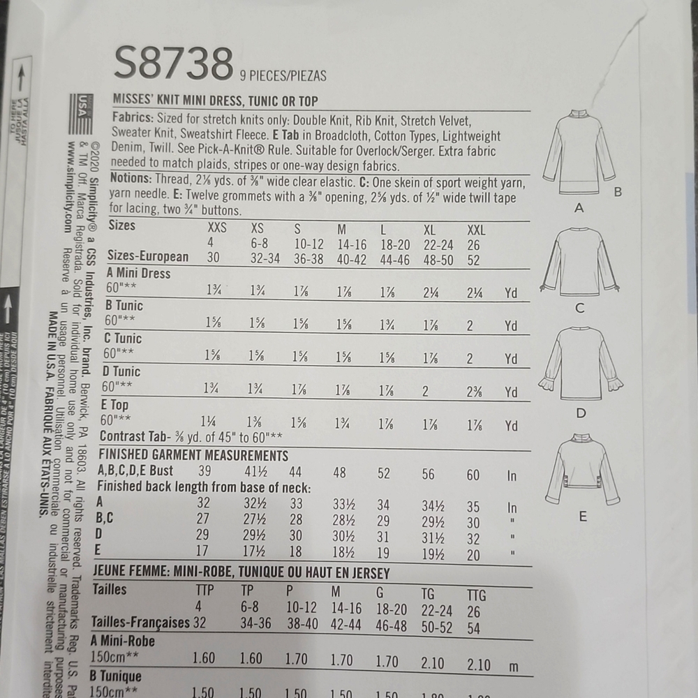 4 Simplicity Sewing Patterns - Picture 9 of 9